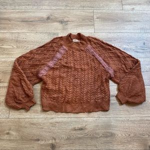 Love Riche Cropped Mock Neck Sweater